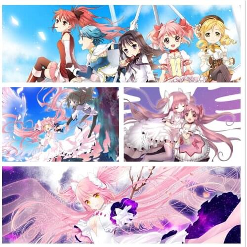 WTQ Retro Poster Puella Magi Madoka Magica Canvas Painting Classic Anime Posters Wall Decor Posters Wall Art Picture Home Decor