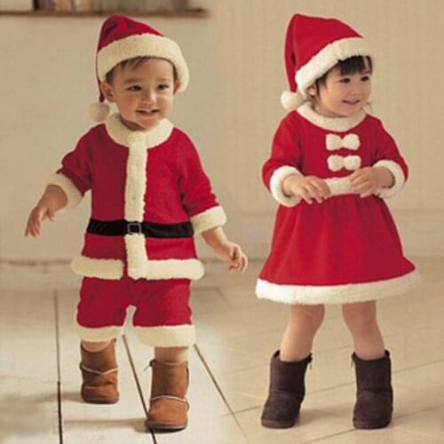 Christmas Santa Cosplay Disfraz Halloween Costume For Kids Clothes Boys Dress For Girls