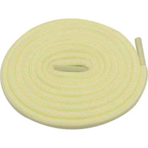 Coolstring 5MM Polyester Cream Grey Color Round Shoelaces 2021 Trendy Ropes For Canvas Boots Easy Cords For Indoor Casual Shoe