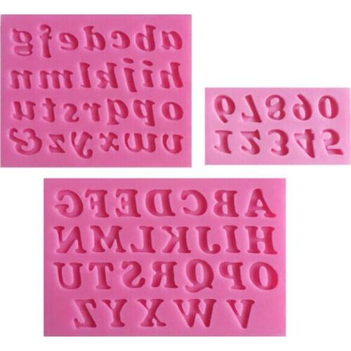 3pcs/set Letter Number Silicone Molds Fondant Cake Decorating Tools Chocolate Mold Baking Dish Craft Kitchen Tool