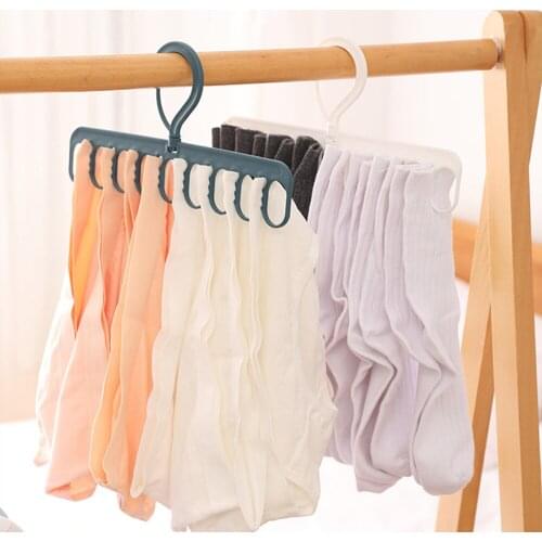 9 Hole Hanger Space Saver Saving Clothes Closet Racks Rotate Removable Hook Folding Drying Rack Storage 2