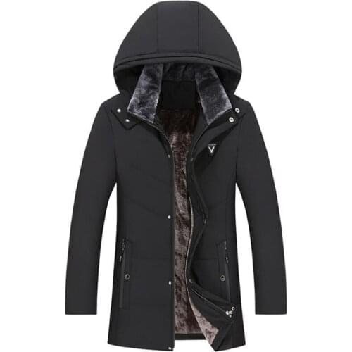 Winter Fashion Mens Jacket Thick Hooded Coat Mens casual Windproof Outdoor Clothes Men Parker Coats 5XL