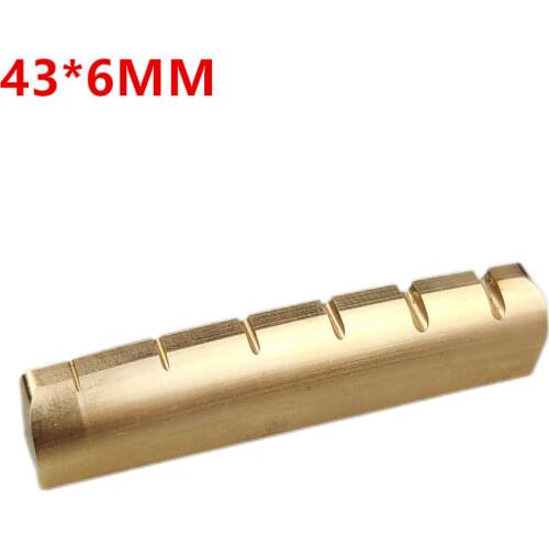 1 Piece Solid Brass Metal Electric Guitar Nut 43mm For LP Guitars