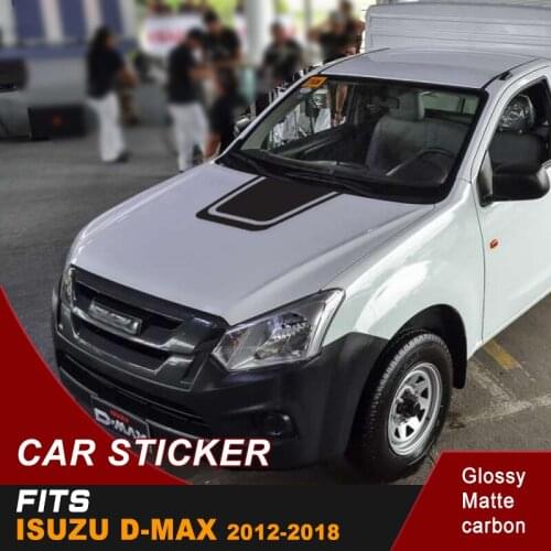 Car accessories 1 piece Square hood graphic vinyl car sticker custom fit fot isuzu d-max 2012-2018