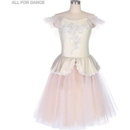 Ivory Ballet Dance Tutu Spandex Camisole Leotard Bodice with Romantic Tutu Skirt for Girls and Women Ballet Dancing Dress 20006