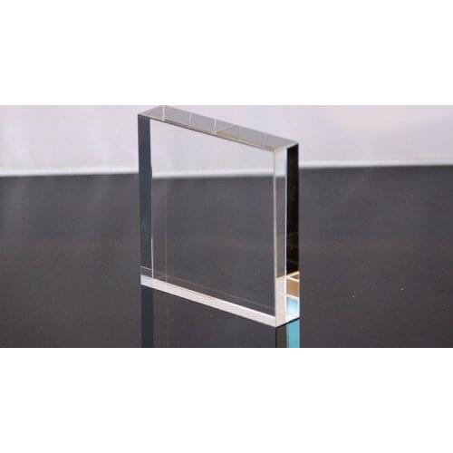 Small 20mm thick transparent acrylic block brand display logo brick ring jewellery stand base clear blank panel
