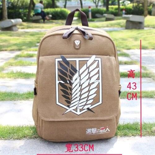 Anime Attack On Titan Backpacks Figure School Shoulders Printing Bag Costumes Men Women Knapsack Travel Bag Shingeki No Kyojin