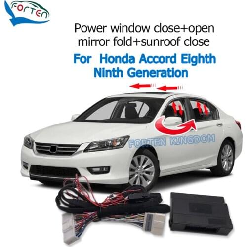 Forten Kingdom Car Auto Window Closer&Open Side Mirror folder unfold Sunrood close Kit For Honda Accord Eighth Ninth Generation