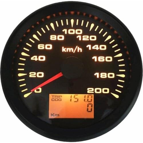 1pc 85mm Auto GPS Speed Odometers Trip Meters Cog 0-200km/h Waterproof Speedometer Indicators with 8 Kinds Backlight Color