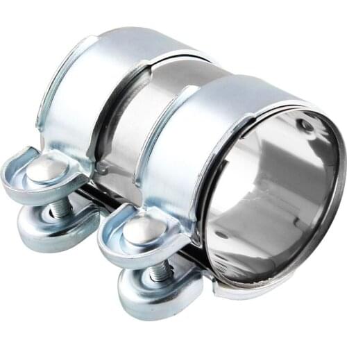 Car Modified Universal Low Carbon Stainless Steel Clamp Exhaust Pipe Clip Buckle Tail Throat Hoop Steel