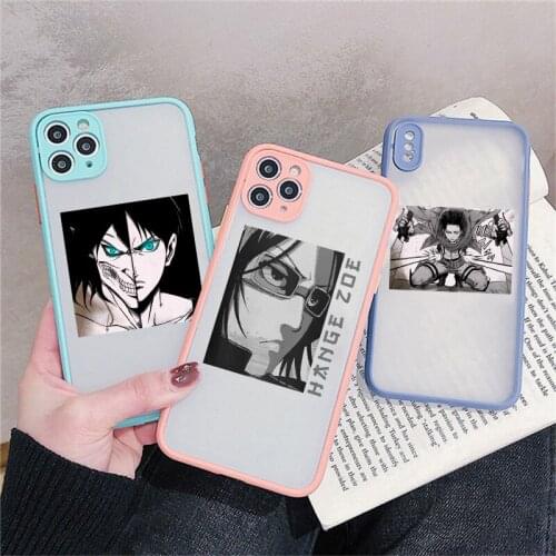 For Iphone 12 11 Pro XS MAX 8 7 6 6S Plus X SE2020 XR Anime Japan Attack on Titan Soft Clear Shockproof Phone Case for IPhone 12