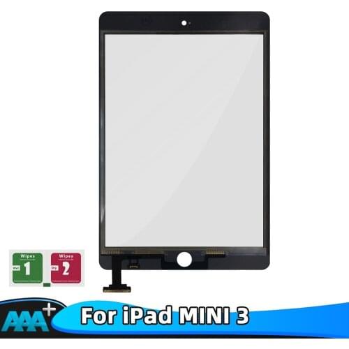 For iPad Mini 1 Mini 2 3 A1432 A1454 A1455 A1489 A1490 A1491 Touch Screen Digitizer Sensor+IC Chip Connector Flex+Key Button