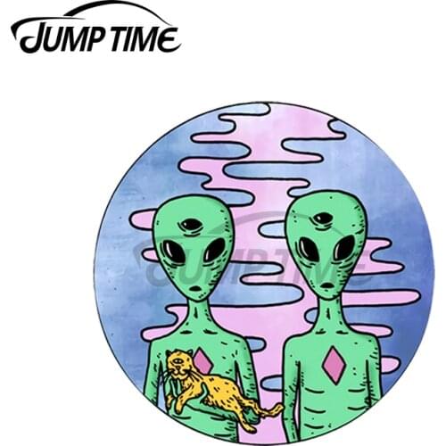 JumpTime 13 x 13cm For Alien Decal Creative Laptop Fine Graffiti Stickers Motorcycle Surfboard Vinyl Car Wrap for Vehicle