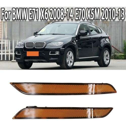 K-Car Front Bumper Side Marker Light Reflector Lamp For BMW E71 X6 2008-2014 E70 X5M 2010-2013