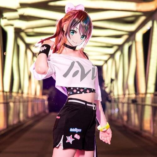 Kizuna AI Cosplay Costume 1st Live Concert Costume A.I.Channel Cosplay Ai-chan Outfit May Album Sets Youtuber