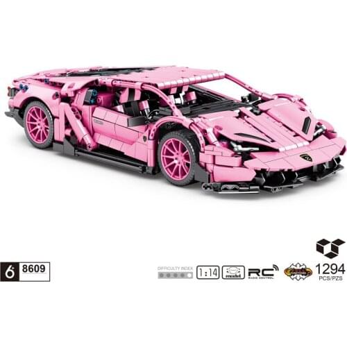 1:14 scale super sport car Technical building block Pink Lambor Centenario LP770-4 model vehicle assembly bricks toys collection