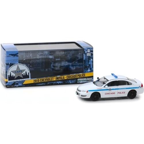 GreenLight 1:43 2010 Chevy Impala - Chicago Alloy model car Metal toys for childen kids diecast gift