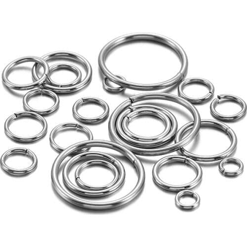 Wholesale 1050Pcs/Lot 4/5/6/7mm Stainless Steel DIY Jewelry Findings Open Single Loop Jump Rings & Split Ring for Jewelry Making
