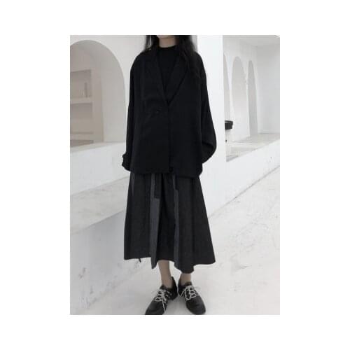 Large dress small suit jacket spring style new design feeling minority jacket thin black casual suit