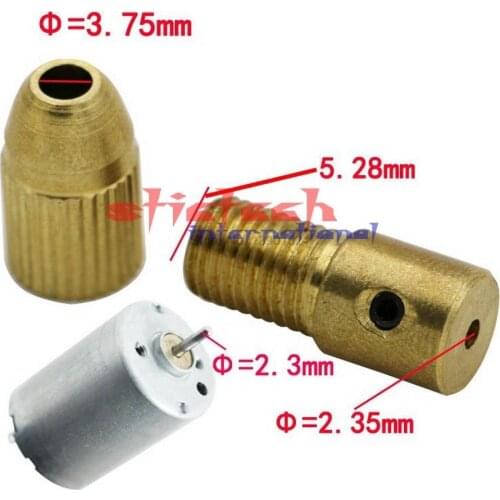 By dhl 500set high quality5pcs/Set 0.5-3mm Small Electric Drill Bit Collet Micro Twist Drill Chuck Set