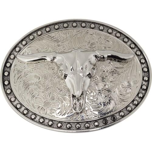 Bull Skull Alloy Belt Buckle Western Cowboy Bullfighter Buckle Without Belt