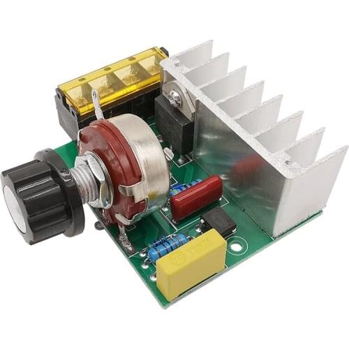 1Piece 4000W Voltage Regulator AC 220V Thyristor Motor Speed Controller Dimmers Dimming Switch Temperature Voltage Regulator