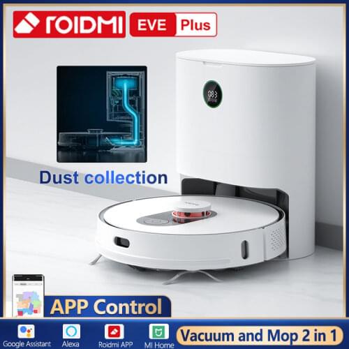 Roidmi Eve Plus Robot Vacuum Cleaner Smart Home Mi Home App Control Sweeper Machine Floor Household Cleaning Dust Collection