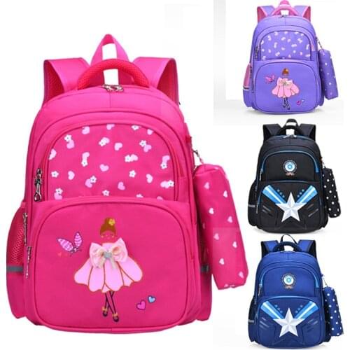 Girls Backpacks Kids School Bags For Girls Boys Night Reflective strip Waterproof Backpack Children School Bag Mochila Escolar