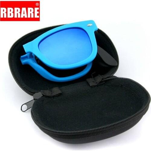 RBRARE Foldable Sunglasses With Box Vintage Classic Sun Glasses Men Shopping Travel Colorful UV400 Lunette De Soleil Femme