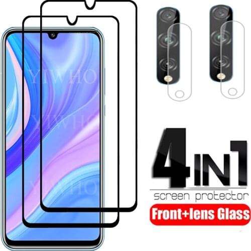 4 In 1 for Huawei Y8P Glass for Huawei Y8 P Y 8 P Tempered Glass Smartphones on For Huawei Camera Len Glass AQM-LX1 6.3"