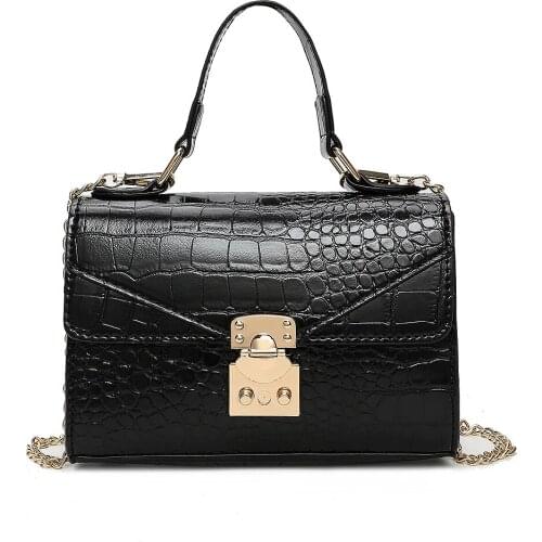 Chain Crossbody Bags For Women handbag mini Fashion Crocodile pattern Shoulder Messenger Bag Pu Leather Small Sling bag 2021