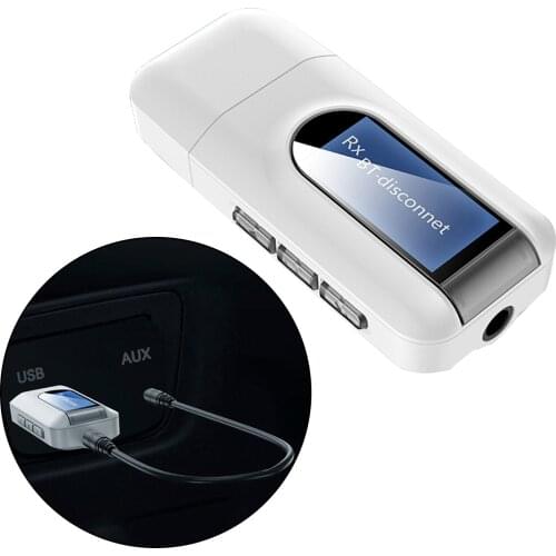 USB 5.0 Bluetooth Adapter Transmitter Receiver 3.5MM AUX Dongle for PC TV Sound System