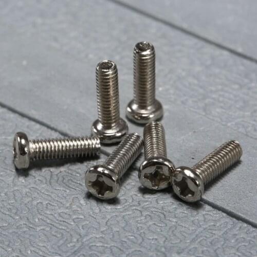 50Pcs M3*10mm Silver Stainless Steel Cross Pan Head Phillips Screws Machine Electronic Small Screw Bolts Fasteners