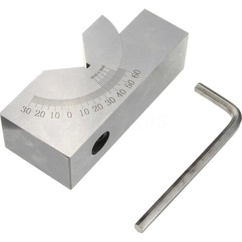 75x25x32mm Precision Mini Adjustable Angle V Block Milling 0 Degree To 60 Degree Retail