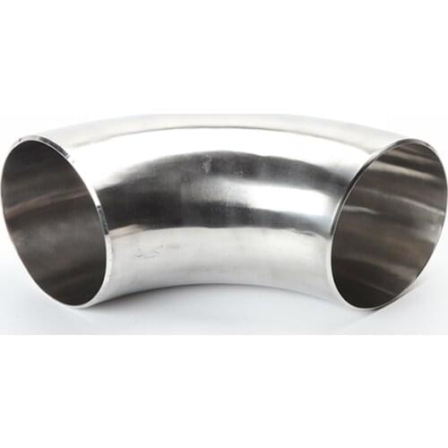 90 Degree Elbow Pipe Fitting homebew 76mm 3" O/D 304 Stainless Steel Sanitary Weld