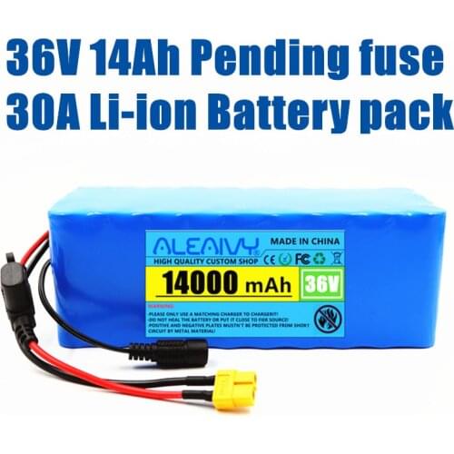 36V Battery 10S4P 14Ah Battery Pack for 500W 750W High-power Lithium-ion Electric Bicycle Scooter Battery Built-in Batteries Bms