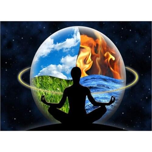 5d Diy diamond painting full square round drill diamond cross stitch rhinestone pasted paintings by number universe yoga L516