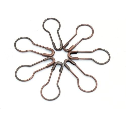 Antique Brown Bulb Safety Pins Pear Safety Pins Gourd Pins Metal Brooch Pin Stitch Markers Tag Pin for Locking Stitch Markers
