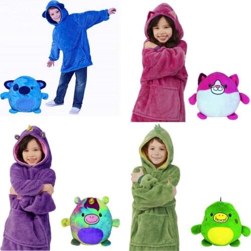 Kids Pets Hoodie Blanket Hoodie Childrens Sweatshirt Pet Shaped Wearable Hoodie For Christmas Gift Dropshipping