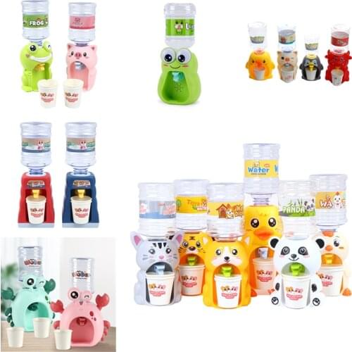 Mini Cartoon Cute Animal Water Dispenser for Children Kids Gift Cold/Warm Water Juice Milk Drinking Fountain Simulation Kitchen