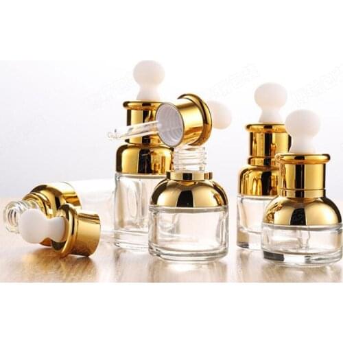 50pcs 20/30/50ml Aromatherapy Liquid Glass Dropper Bottle Essential Oil Perfume Pipette Bottles Refillable Empty Container