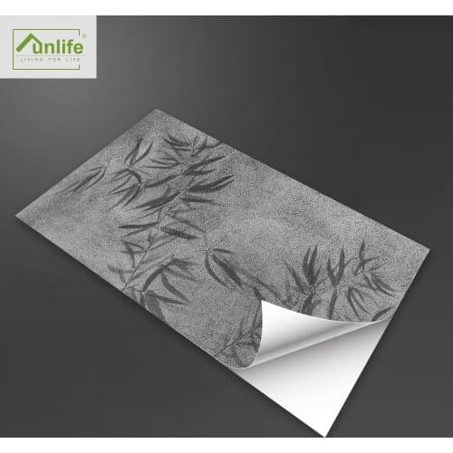 Funlife® 30X60cm Cement Bamboo Wallpaper Self-Adhesive Waterproof Floor Stickers Tile Stickers for Bathroom Kitchen Home Decor