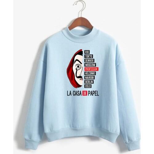 Money Heist The House Of Paper La Casa De Papel Women Hoodies Fall Winter gothic Print Hoodie Kawaii Cute Clothing Sweatshirts