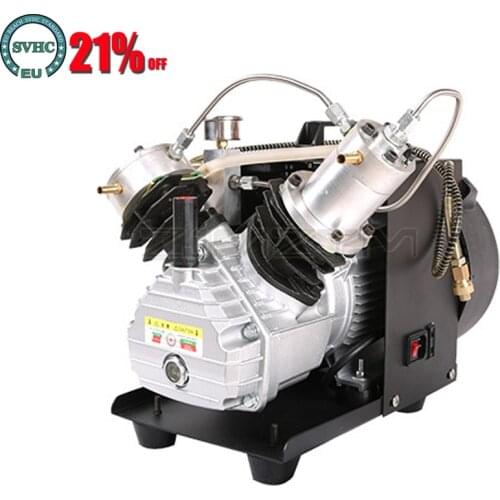 4500Psi Double Cylinder PCP Air Compressor High Pressure Pump 0-40MPA 2800r/min for Airgun Rifle Filling Tank Diving 220V 2200W