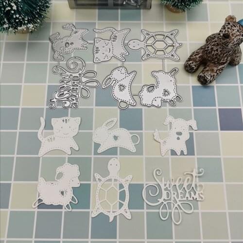 Adorable animal Metal Cutting Dies new Scrapbooking For Card Making DIY Embossing Cuts New Craft Pattern Photo Frame Cover