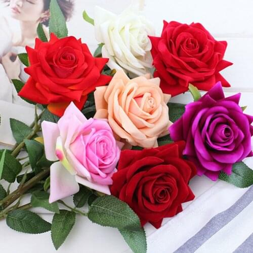 Simulation Of Roses Home Decoration Fake Flowers Flannelette Rose Wedding Wedding Scene DIY Layout