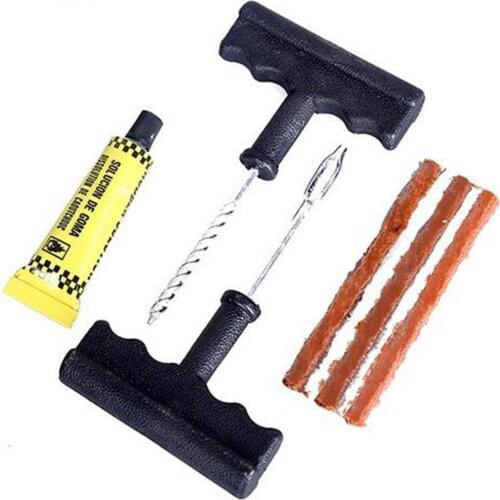 Car Tire Repair Tool Kit Set Block Air Leak For Truck Bike Emergency Tubeless Tire Tyre Fast Puncture Plug Repair Auto Accessory