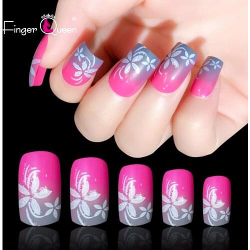 24pcs Box Fake Nail False Nails Set Full Styling Accessories American Long Almond Baby Boomer Girl Luxury Bride Charm Autumn