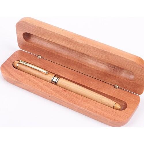 Single Pen Boxes High Quality Wood Pencil Cases Empty Natural Wooden Gift Boxes