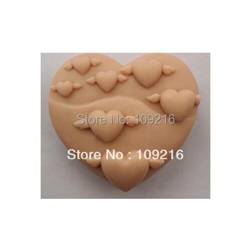 Wholsale!!1pcs Angel Heart (ZX832) Handmade Soap Mold Crafts DIY Mold